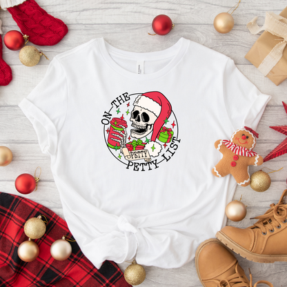 On the petty list  unisex Christmas T-shirt - RED