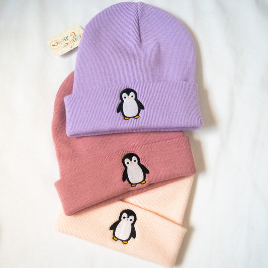 READY TO SHIP - Embroidered penguin hats