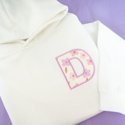 Personalised Initial Hoodie - choose your fabric!