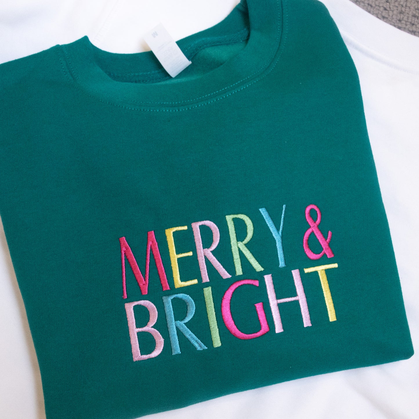 Merry & Bright Bold text unisex Adult Christmas Jumper sizes up to 5XL