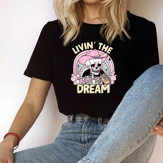 Livin the dream oversized fit graphic tee heavyweight