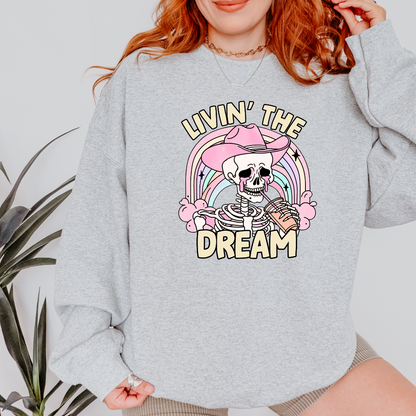 Livin the dream adult unisex printed sweater