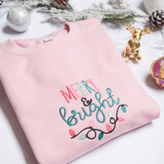 Merry & Bright Adult Christmas Jumper UNISEX