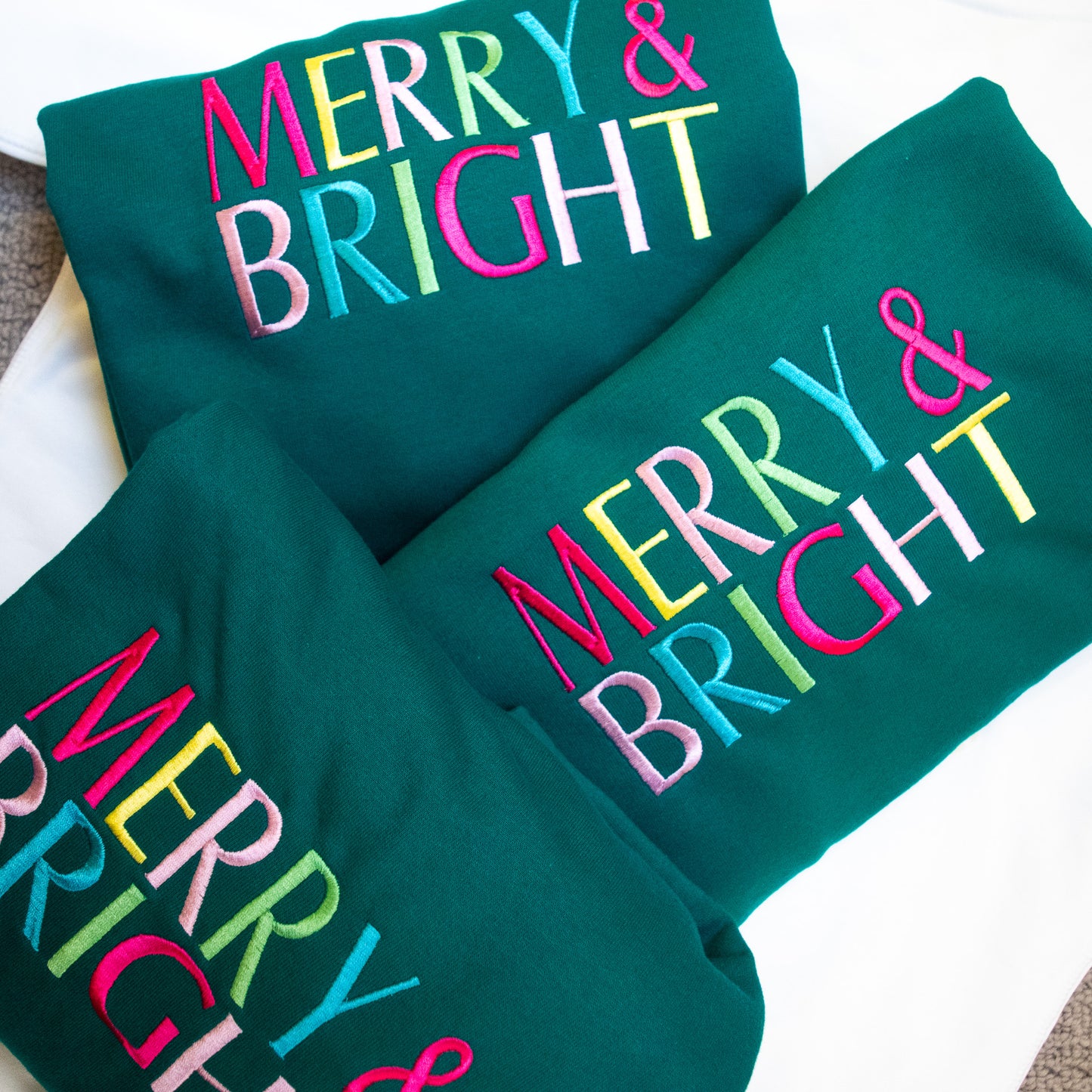 Merry & Bright Bold text unisex Adult Christmas Jumper sizes up to 5XL