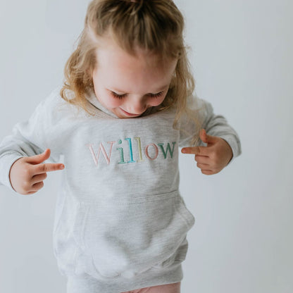🌟Kids' Custom Hoodie 🌈 | Personalise Your Little One's Style! 🎨 Rainbow Mix
